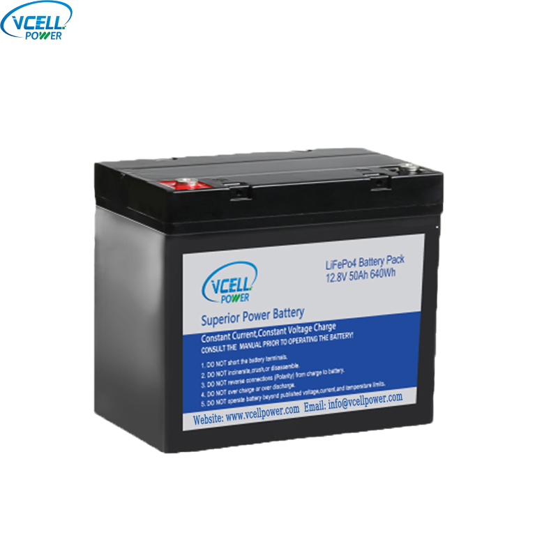 12,8 V 50 Ah Deep Cycle LiFePO4-accu