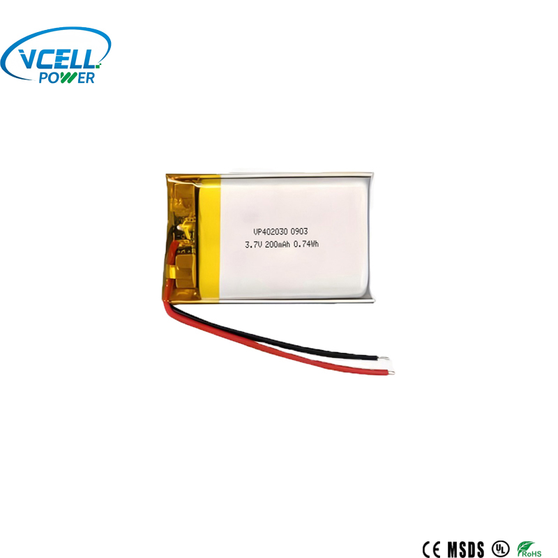 3,7 V 200 mAh 402030 oplaadbare Li-polymeerbatterij