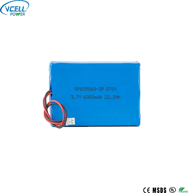 3,7 V 6000 mAh 605068 3P Li-polymeerbatterij