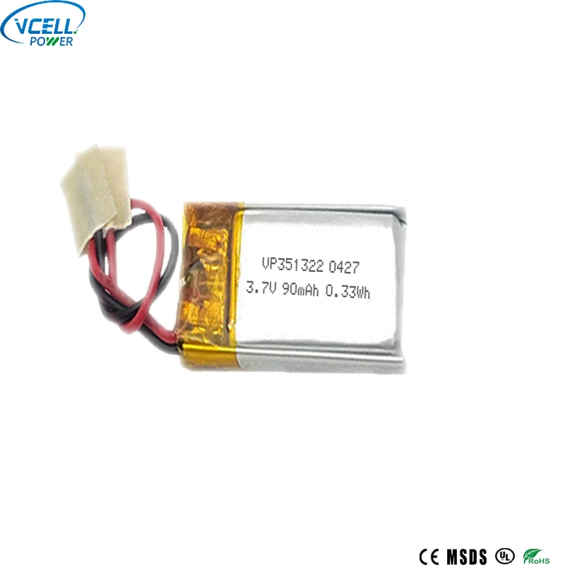 351322 3,7V 90mAh oplaadbare LiPO-batterij